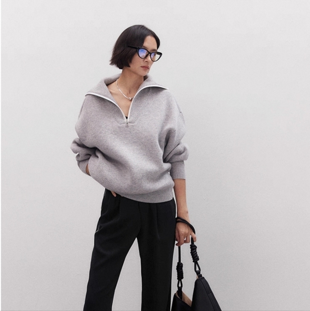 Grey Wool Sweater - Picture 3 of 12